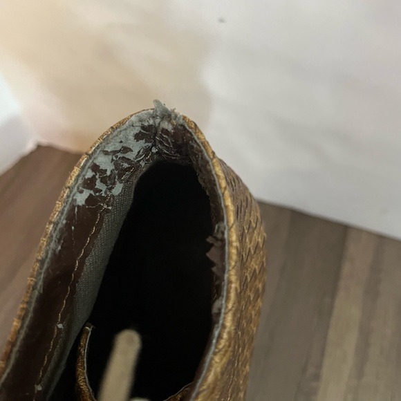 Vintage Lace Up Booties with Block Heel Platform Size 6.5 - Picture 9 of 13